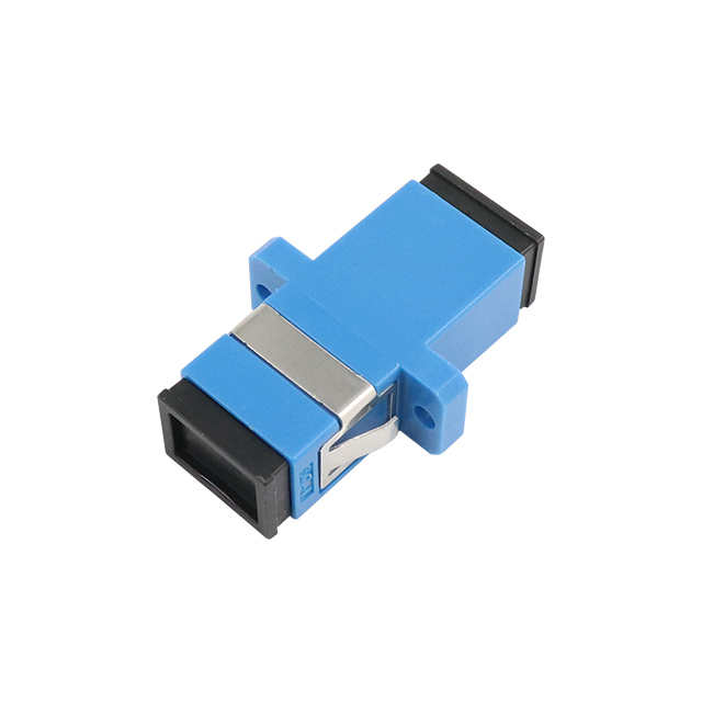 SC UPC Single Mode Simplex Fiber Optic Adapter พร้อมหน้าแปลน