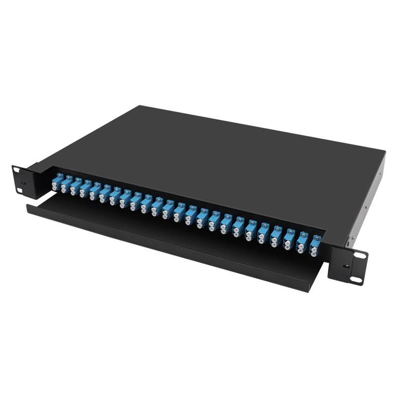 24 พอร์ต 48 คอร์ LC UPC Duplex Patch Panel ประเภทเลื่อนประเภท