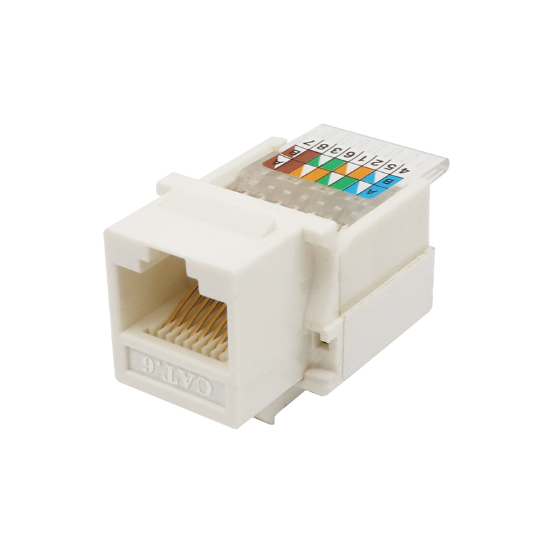 CAT6 ที่ไม่มีการป้องกัน 90 องศา TOOLLESS Keystone Jack
