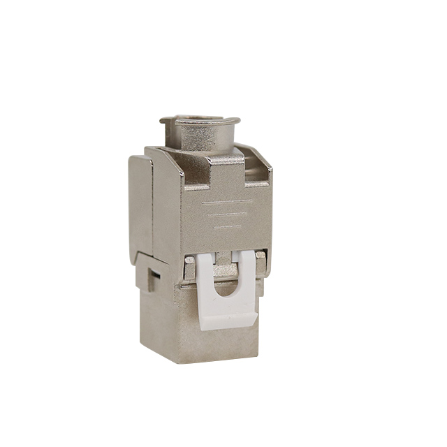 Cat6a STP Zinc Alloy 180 องศา Toolless Keystone Jack