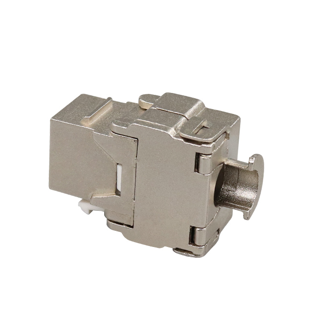 Cat6 Shielded Zinc Alloy 180 องศา Toolless Keystone Jack