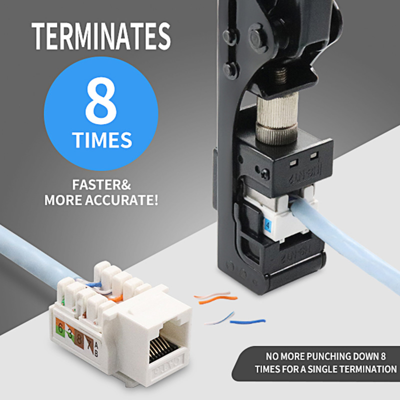 RJ45 Keystone Jack Punch Down Speed ​​Told การเลิกใช้สำหรับ 90 องศา PX-T-FN